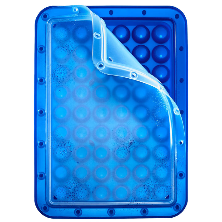 Lurch 240770 Ice Former Arctic Kugel Ø2cm blau Eiswürfelform für 54 Eiswürfel mit transparentem Deck