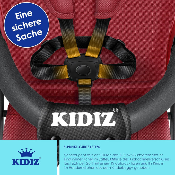 KIDIZ® Kinderwagen CITY Buggy Kinderbuggy klappbar Sportwagen Faltbar 360° 4-Zoll-Räder Inkl. Sonnen