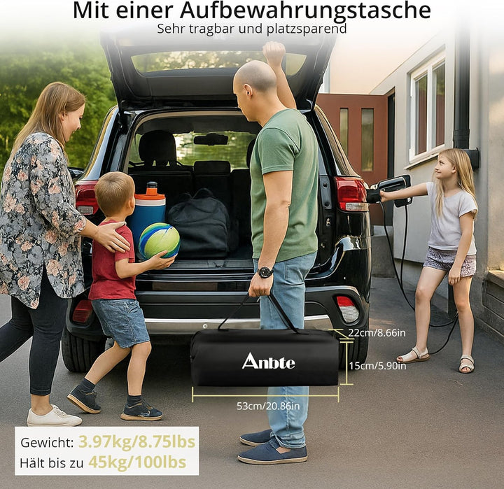 Anbte Campingtisch Aluminium 64x40cm Aufrollbare Tischplatte 2 Verstellbar Höhen 44/70cm Klapptisch