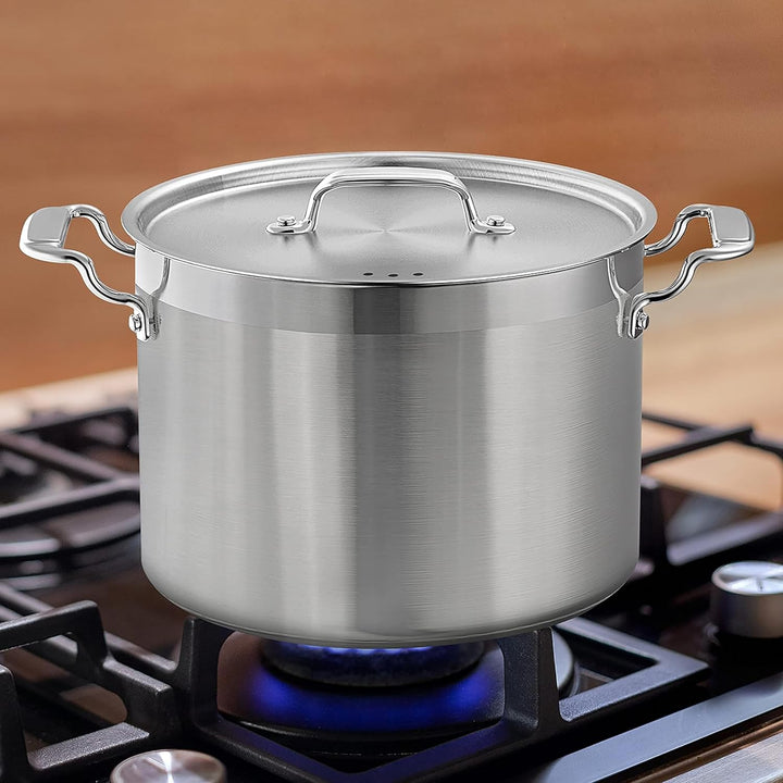 NutriChef Kochtopf Gross, 11L- Ø 28cm, Suppentopf Edelstahl Induktion für Alle Herdarten Geeignet, S