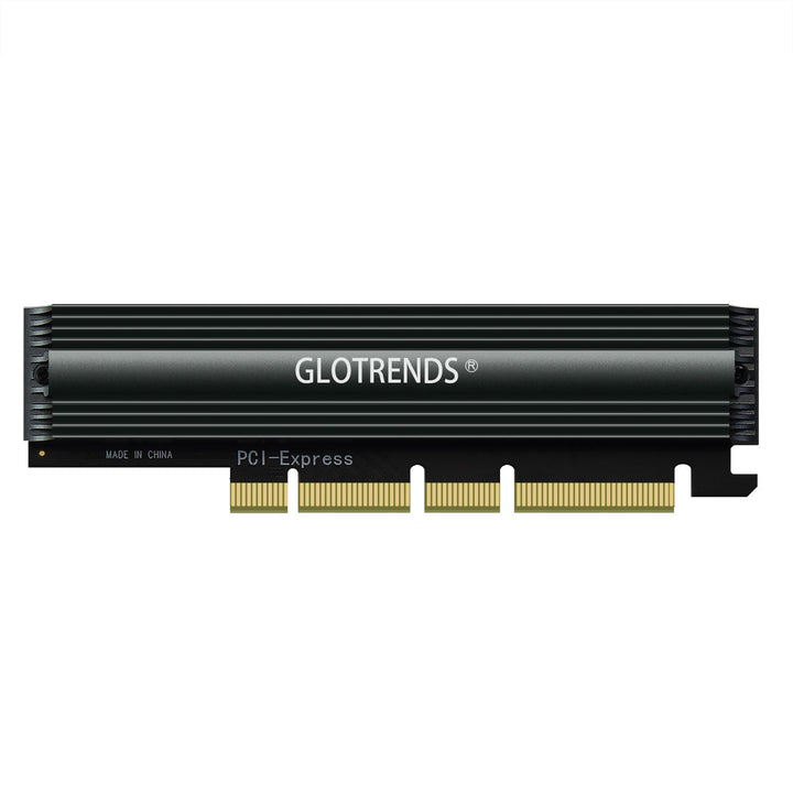 GLOTRENDS PA16 22110/2280 M.2 NVMe zu PCIe 4.0 X4 Adapter mit Vollabdeckung Aluminium Kühlkörper, PC