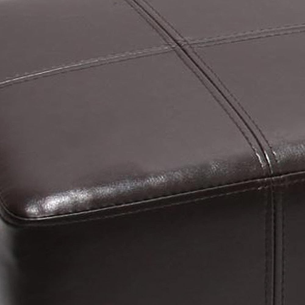 Mendler 2er-Set Sitzwürfel Hocker Sitzhocker Onex, Leder + Kunstleder, 36x36x36cm FSC®-Zertifiziert