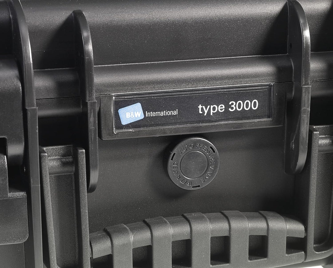 B&amp;W Transportkoffer Outdoor - Typ 6000 Schwarz - mit variabler Facheinteilung - wasserdicht nach IP6