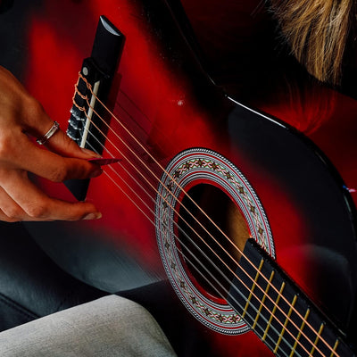 3rd Avenue 3/4 Flamencogitarren-Starterset in Kindergrösse mit Nylonsaiten – mit Tasche, Saiten – in