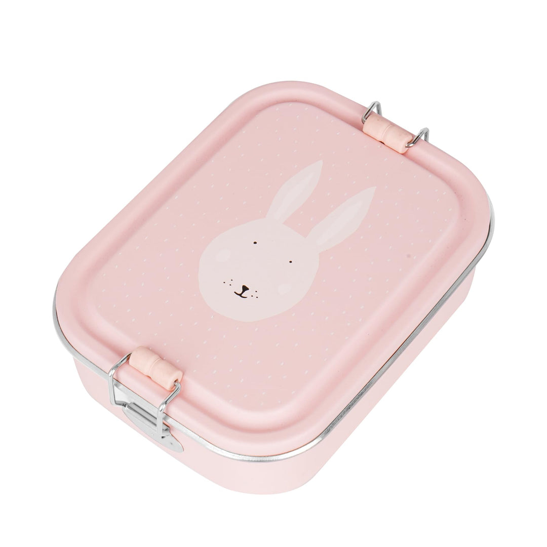 Trixie Brotdose Kinder, Edelstahl Lunchbox, Jausenbox mit Name | Frühstücksbox mit Fächern und Clip,