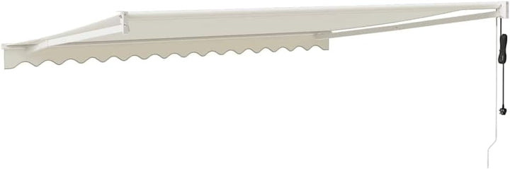 vidaXL Elektrische Markise mit Kurbel Creme 4x3 m 4 x 3 m Creme und Weiss, 4 x 3 m Creme und Weiss