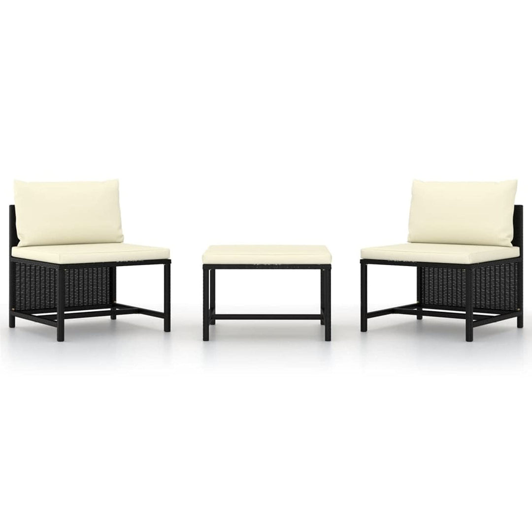 Festnight Lounge Sofa 3-TLG. Modular-Mittelsofa Garten-Sofagarnitur mit Auflagen Gartensofa Gartenmö