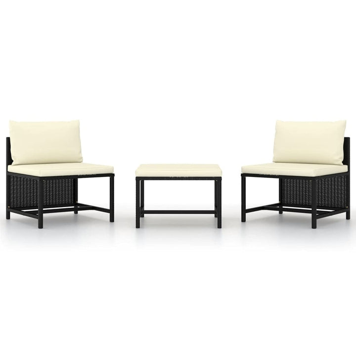 Festnight Lounge Sofa 3-TLG. Modular-Mittelsofa Garten-Sofagarnitur mit Auflagen Gartensofa Gartenmö