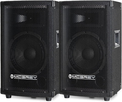 McGrey Paar TP-8 Lautsprecher Boxen (2 Stück DJ- und Partyboxen, 8" Woofer, 300W, Passiv, 2-Wege Sys