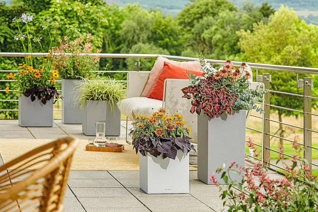 Lechuza Komplett-Set für Garten, grau, 40 x 40 x 76 cm, 13620 40x40x76 cm Steingrau, 40x40x76 cm Ste