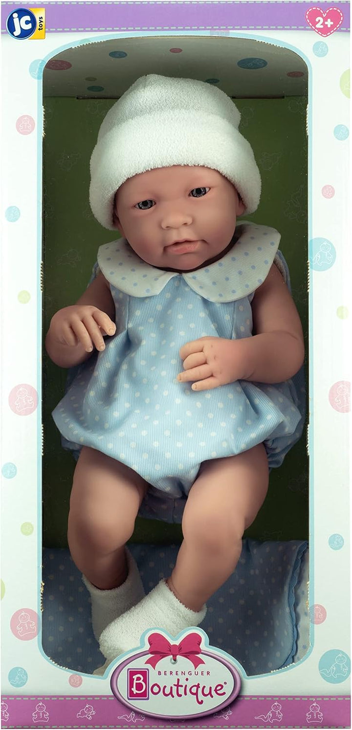 JC Toys La Newborn - Realistische 17 "Anatomisch korrekte" REAL BOY "Babypuppe Blau, Blau