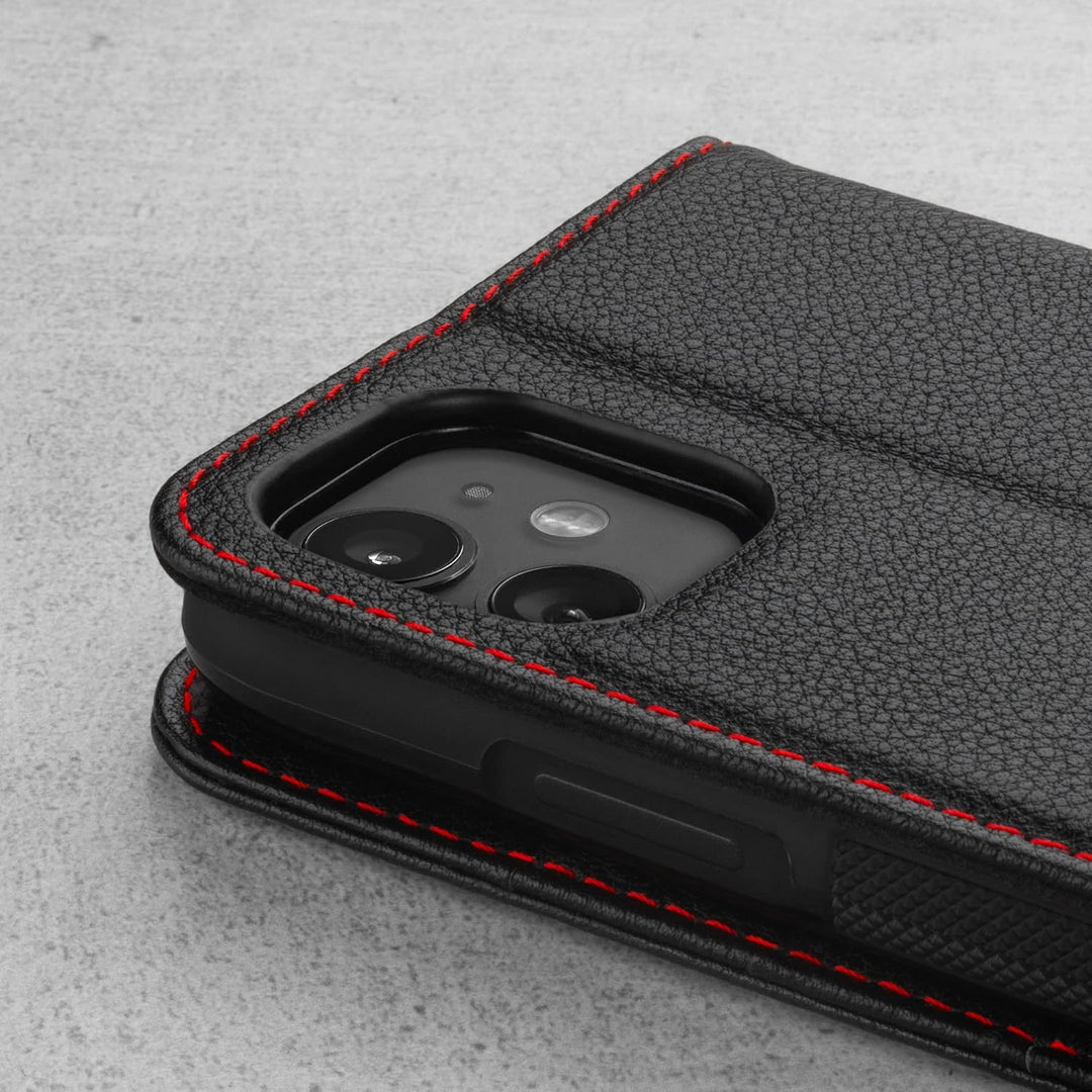TORRO Hülle kompatibel mit iPhone 11– Premium Leder Hülle mit Standfunktion und Kartenfächern (Schwa