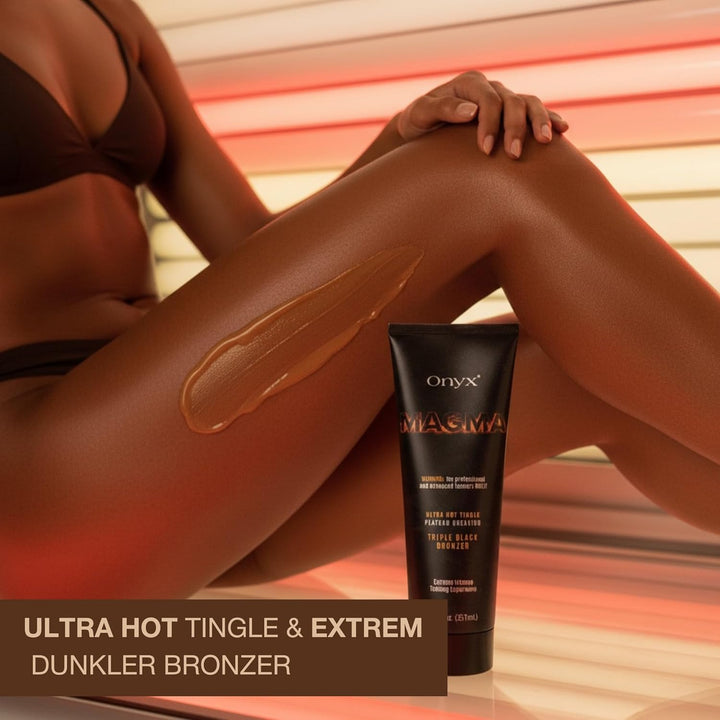 Onyx Magma Solarium Creme mit Bräunungsbeschleuniger und Tingle Effekt - Ultra Hot Triple Black Bron