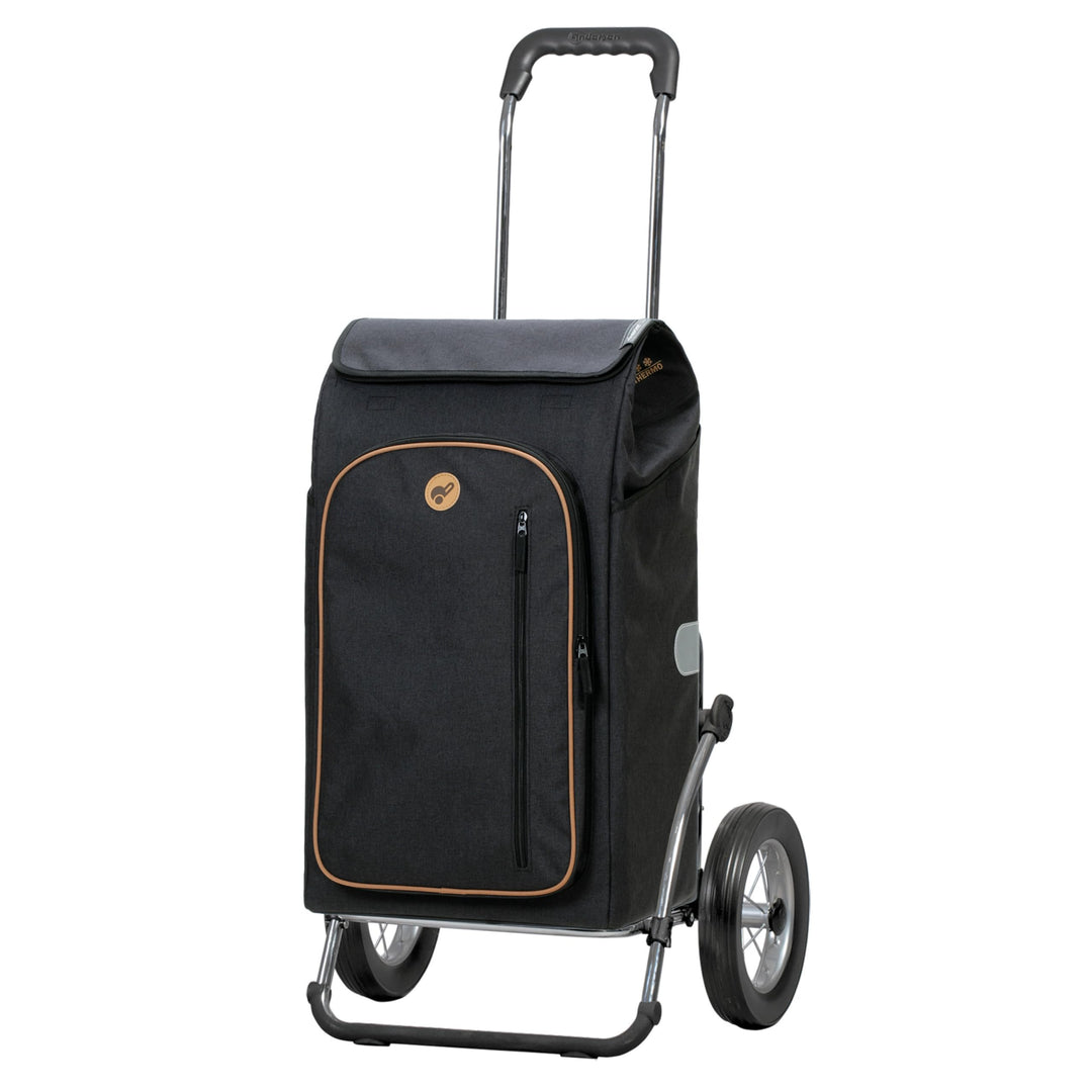 Andersen Einkaufstrolley Royal Stahl klappbar mit Metallspeichen-Rad Ø 25cm und 61 Liter Tasche Folk