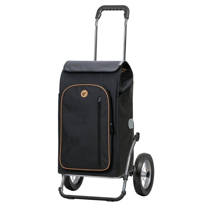 Andersen Einkaufstrolley Royal Stahl klappbar mit Metallspeichen-Rad Ø 25cm und 61 Liter Tasche Folk