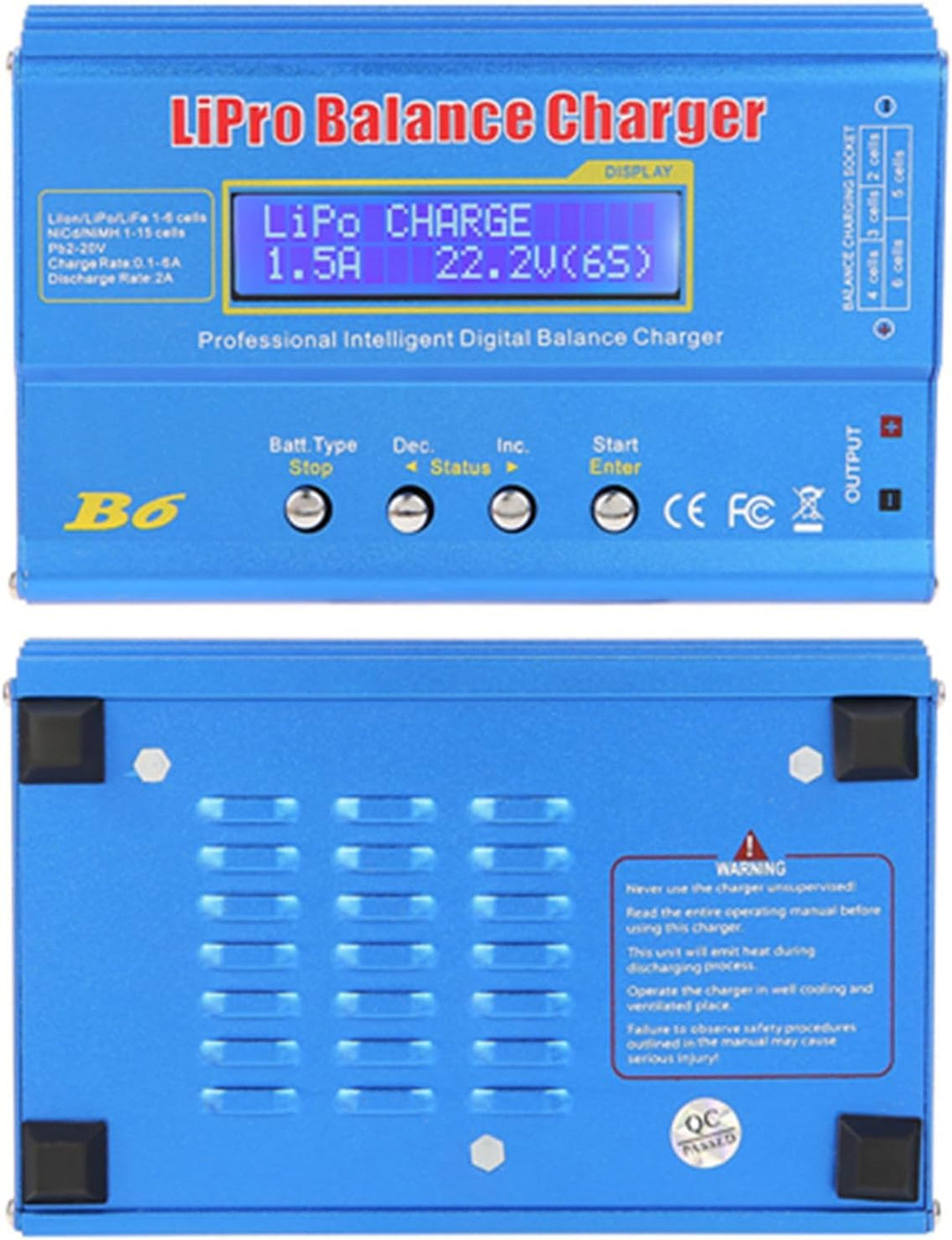 FTVOGUE B6 80W Digital LCD Balance Ladegerät Entlader Parallel Ladegerät für LLiPo NiMH RC Batterie
