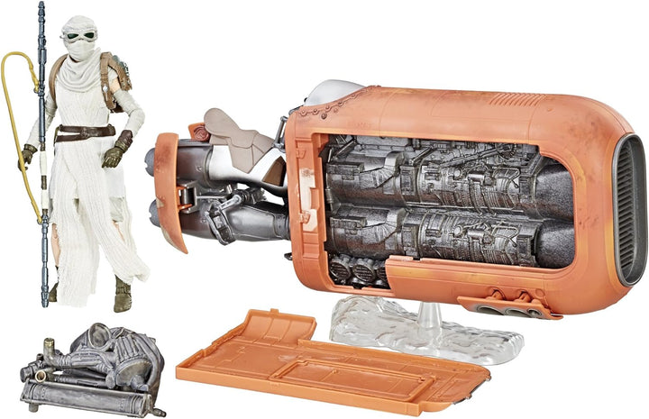 Star Wars The Black Series Rey 's Speeder (Jakku) und Figur