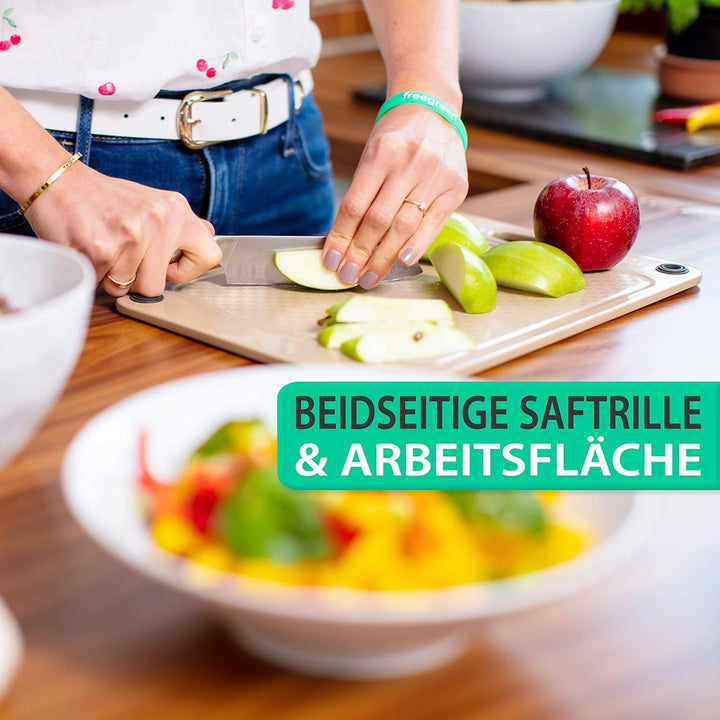 freegreen® GERMANY Schneidebrett aus Reishülsen | 100% biologisch abbaubar und kompostierbar | Inklu