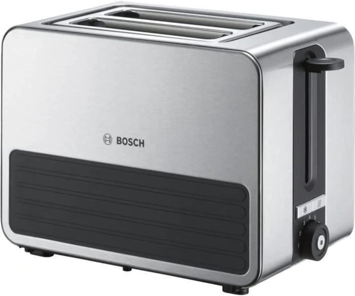 Bosch Kompakt Toaster TAT7S25, integrierter Edelstahl-Brötchenaufsatz, mit Abschaltautomatik, mit Au