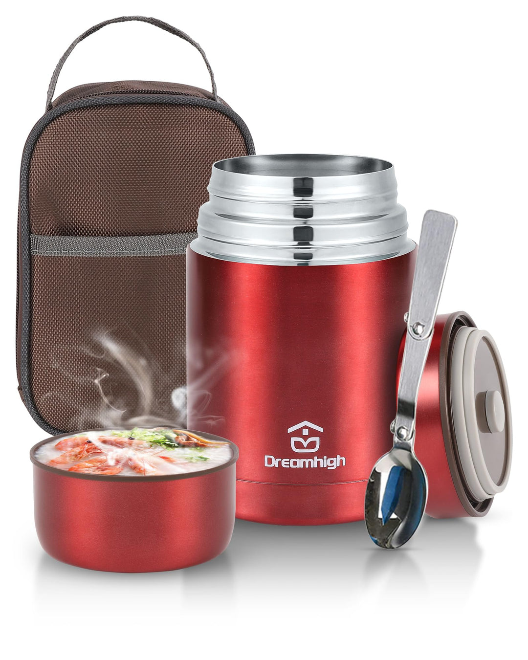 Dreamhigh® Thermobehälter für Essen 800 ml, Edelstahl Warmhaltebehälter Speisegefäss für Essen, Ther