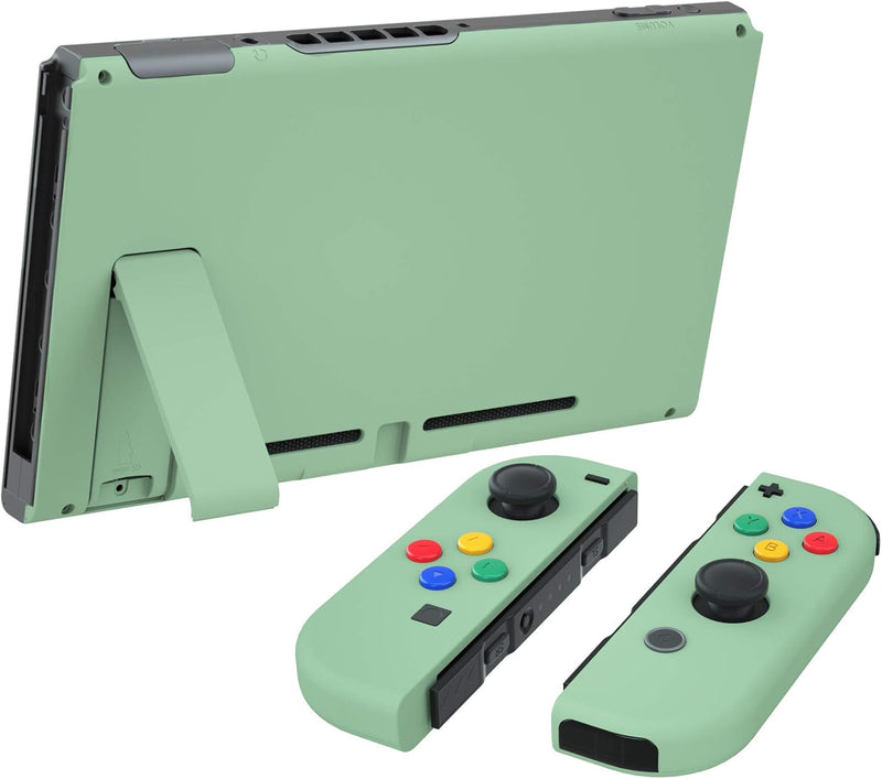 eXtremeRate Hülle Case für Nintendo Switch Joycon/Konsole, Rückgehäuse&Kickstand für Switch Console,