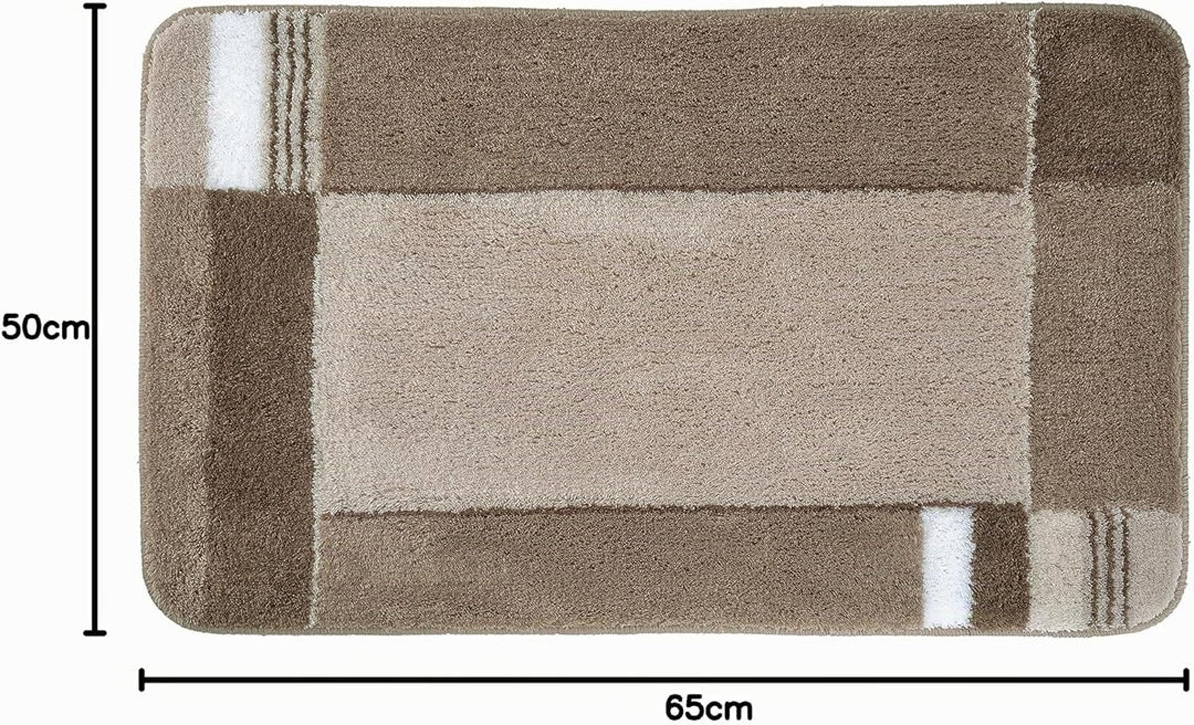 Kleine Wolke 7258271313 Badteppich Padova, 50 x 65 cm, taupe Taupe 50 x 65 cm Single, Taupe 50 x 65