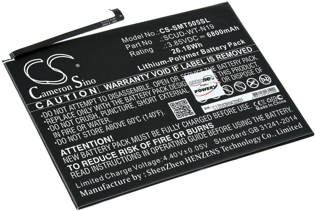 Akku für Tablet Samsung Galaxy Tab A7 10.4 (2020), 3,85V, Li-Polymer