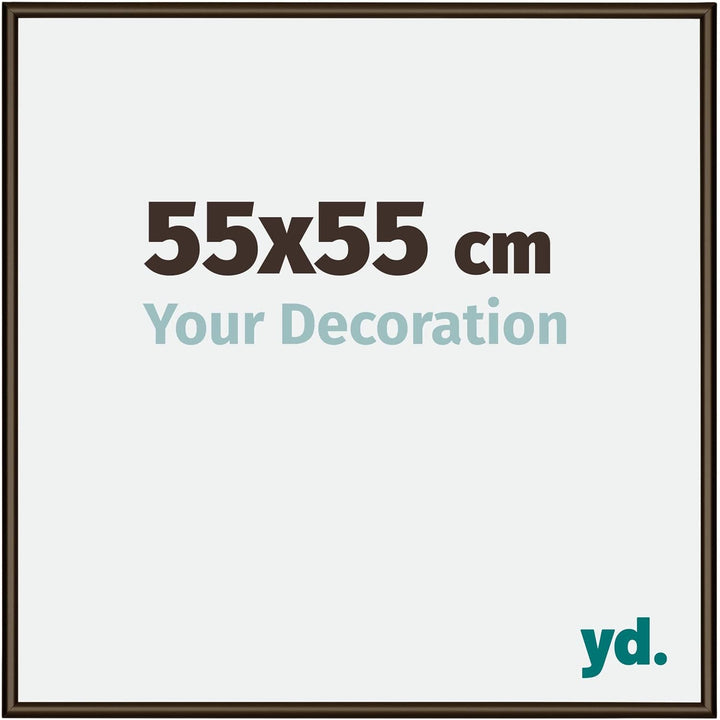 yd. Your Decoration - Bilderrahmen 55x55 cm - Bilderrahmen aus Aluminium mit Acrylglas - Antireflex