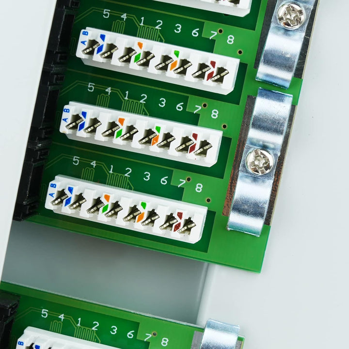 RackMatic - Patch-Panel 1HE 24 RJ45 UTP Cat.5e Weiss kamm