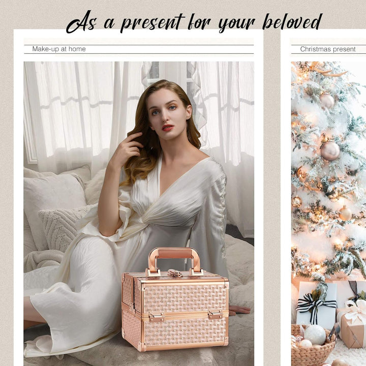 Joligrace Kosmetikkoffer Make up Koffer Schminkkoffer Portable Beauty Case Etagenkoffer Multikoffer