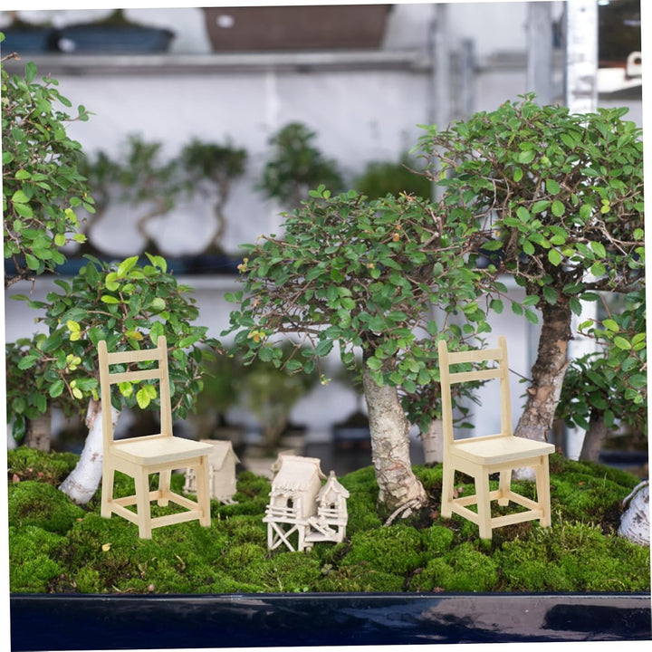 Toddmomy 3stücke Miniatur-stühle Aus Holz Für Puppenmöbel Mini-Haus-Dekoration Und Bastelarbeiten Kl