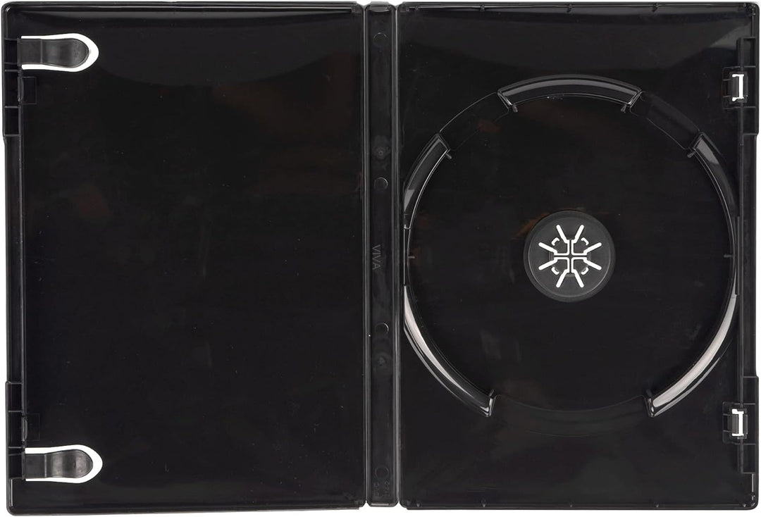 100 DVD Hüllen Schwarz Single – 14 mm – Von dragontrading®