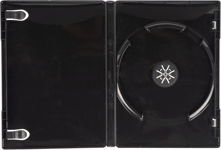 5 x Schwarze DVD Hüllen für 1 Disc – 14 mm Rückenstärke – Single DVD CD Blu-ray Box mit Aussenfolie