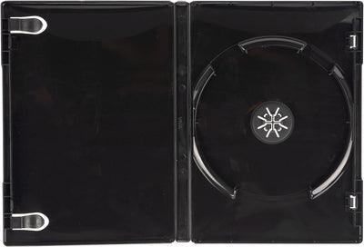 100 DVD Hüllen Schwarz Single – 14 mm – Von dragontrading®