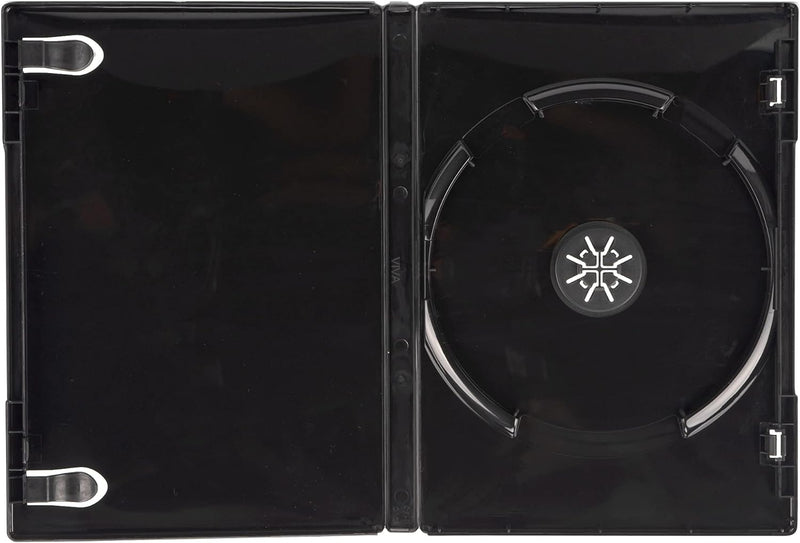 100 DVD Hüllen Schwarz Single – 14 mm – Von dragontrading®
