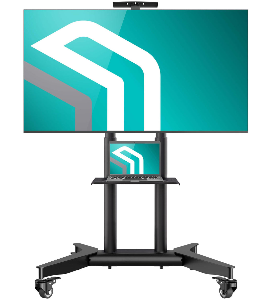 ONKRON TV Ständer rollbar für 32-75 Zoll TV bis zu 60 kg, Fernsehständer höhenverstellbar 200x200-60