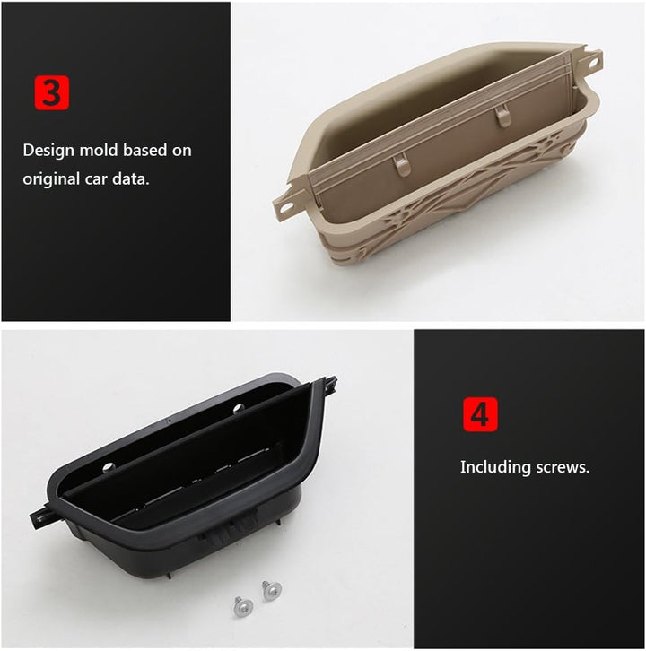 Jaronx X3/X4 Door Armrest Storage Box X3/X4 Storage Box Black, X3/X4 Storage Box Black
