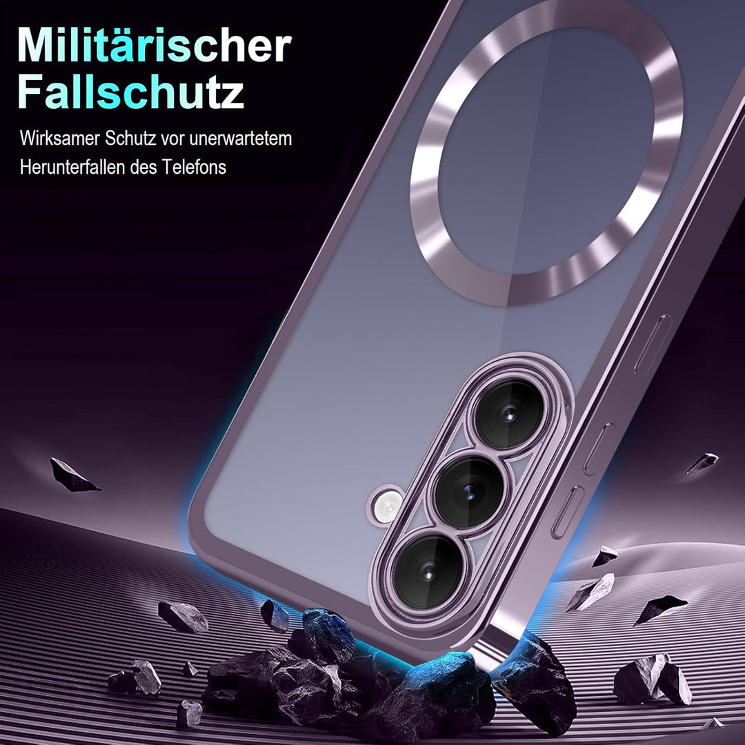 Handyband für Samsung Galaxy S26 Hülle mit Band + 1 Stück Glas Schutzfolie Transparent Silikon Handy
