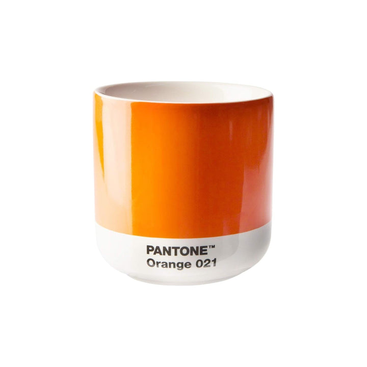 Pantone doppelwandiger Porzellan-Thermobecher Cortado, ohne Henkel, 190ml, Orange 021