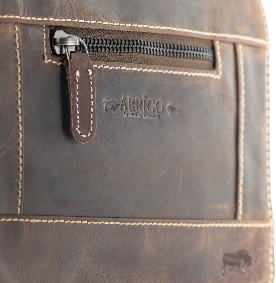 Arrigo Schoudertas Schultertasche Braun (Donkerbruin), Braun (Donkerbruin)