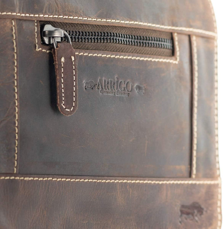 Arrigo Schoudertas Schultertasche Braun (Donkerbruin), Braun (Donkerbruin)