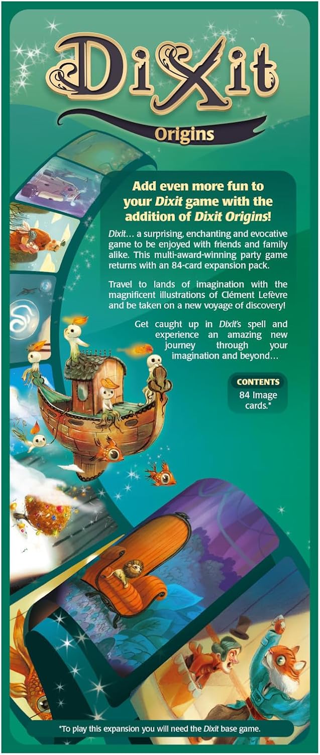 Libellud, Dixit Expansion 4: Origins, Board Game, Ages 8+, 3 to 8 Players, 30 Minutes Playing Time E