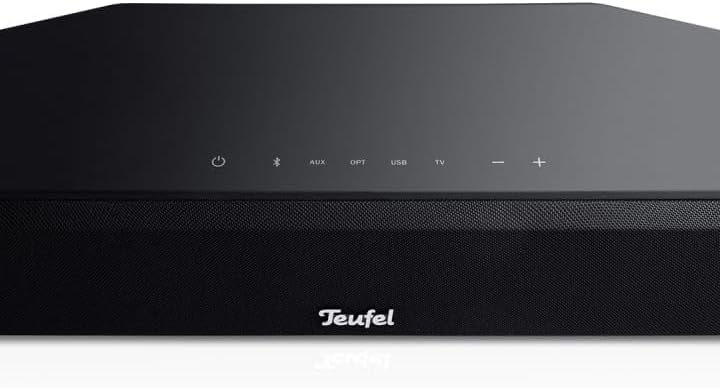 Teufel CINEBAR ONE Soundbar Bluetooth Sound Musik Games Film PC Notebook (Schwarz), Schwarz