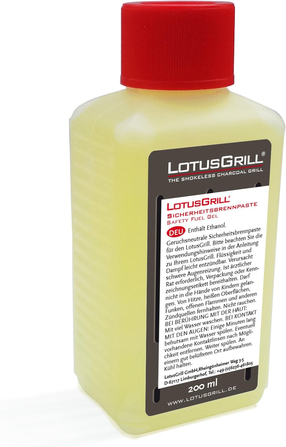 LotusGrill Starter-Set Classic 1x Grill Feuerrot mit USB-Anschluss, 1x Buchenholzkohle 2,5 kg, 1x Br