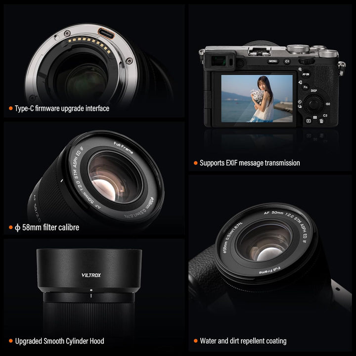 VILTROX 50mm F2.0 Full Frame Autofokus Objektive für Sony E Mount Kamera Objektive Camera Lenses FE