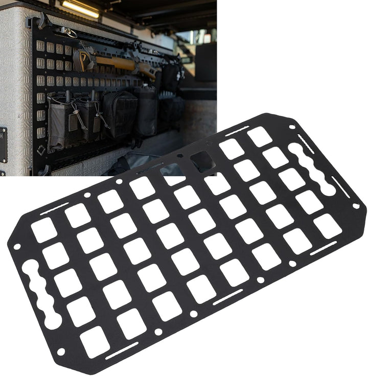 Haofy Aluminium -LKW -Bett Molle Panel Vehikel Molle Organizer Taktischer Ausrüstungshalter für Auto
