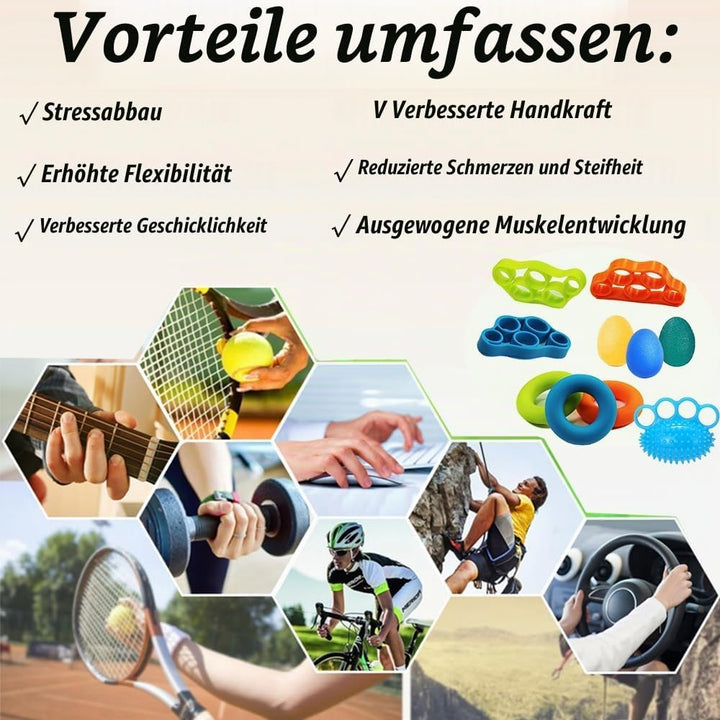 Fingertrainer Handtrainer Ball Set, 11 Stück Handtrainer Fingertrainer Ball Weich mit 3 Stärken für