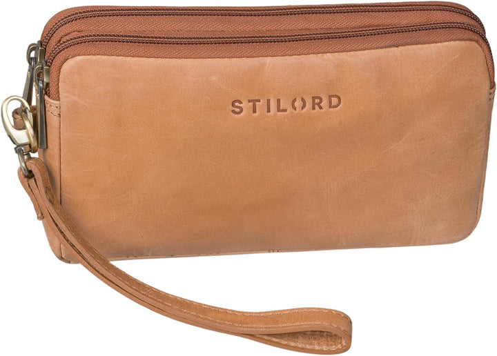 STILORD 'Richie' Handgelenktasche Leder Männer Kleine Herrenhandtasche mit Abnehmbarer Schlaufe Mode