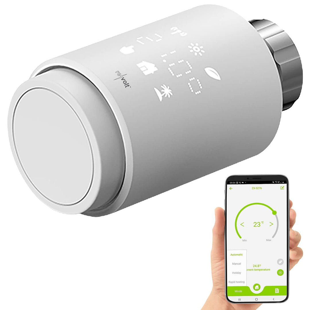 revolt Heizkörperthermostat: Programmierbares Heizkörper-Thermostat mit Bluetooth, App, LED-Display