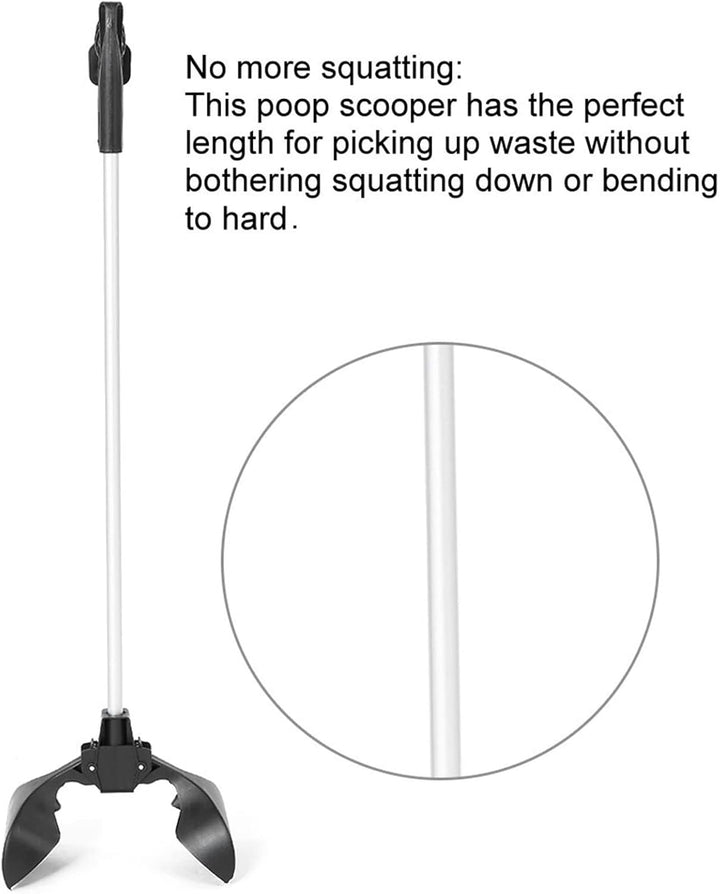 Hundekotschaufel mit Kotbeuteln für Hunde, langer Griff, Kotschaufel, Kotentferner, Greifer mit Back